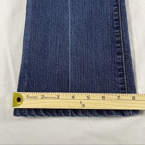 Southpole Jeans Womens 9 Bootcut Flare Mid Rise Medium Wash Pocket Bling Stretch - Picture 9 of 13